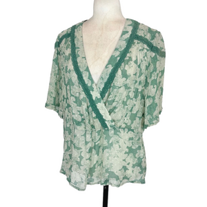 Atelier Reve green floral blouse